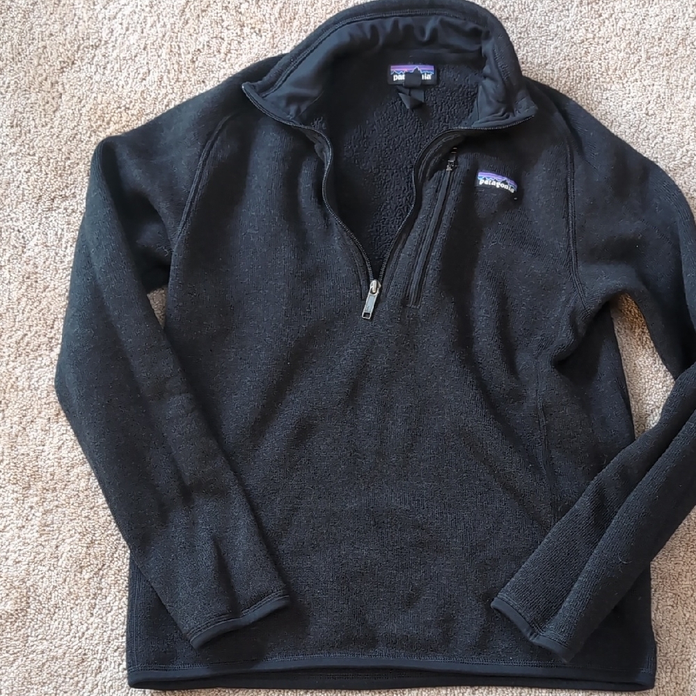Patagonia Black 3/4 Zip Better Sweater